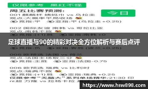 足球直播与90的精彩对决全方位解析与赛后点评
